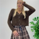 cardigan con bottoni glitter